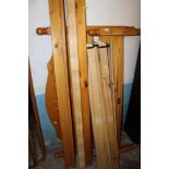 A HONEY PINE DOUBLE BED FRAME