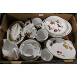 A TRAY OF ROYAL WORCESTER EVESHAM CHINA