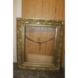 AN ANTIQUE GILT PICTURE FRAME, 71 x 81 cm