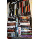 TWO TRAYS OF DVDS