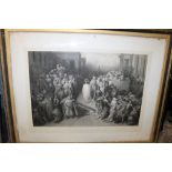 A LARGE ENGRAVING 'CHRIST LEAVING THE PRAETORIUM'