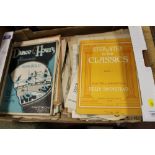 A TRAY OF VINTAGE SHEET MUSIC