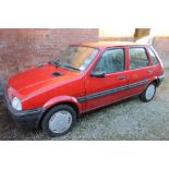 A ROVER METRO 1.4 GS FIVE DOOR, PETROL, REGISTERED 12/1992, TWO OWNERS, LOG BOOK & KEYS