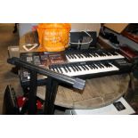 A YAMAHA ELECTONE HC-4 ELECTRONIC KEYBOARD / ORGAN WITH STAND SEAT & ACCESSORIES