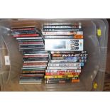 A BOX OF CDS & DVDS