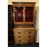 `AN EDWARDIAN GLAZED DRESSER