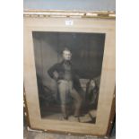 A FRAMED MEZZOTINT BEHIND GLASS - PORTRAIT VISCOUNT SANDON MP AFTER THOMAS HENRY ILLIDGE ENGRAVED