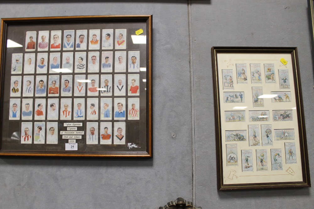 TWO FRAMED SETS OF CIGARETTE CARDS