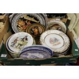 A LARGE QUANTITY OF COLLECTORS & CABINET PLATES TO INC ROYAL DOULTON