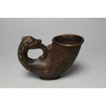 A CHINESE BRONZE LIBATION CUP, 18th century type, approx weight 199 g, H 7.25 cm