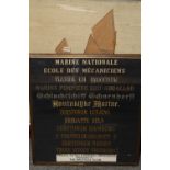 A FRAMED COLLECTION OF EUROPEAN NAVY CAP TALLIES, comprising French, Dutch and German examples, 39