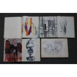 JUNE ELSWORTHY AND PATRICK JAMES. Four sketch books, various modernist studies