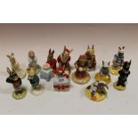 A COLLECTION OF THIRTEEN ROYAL DOULTON BUNNYKINS FIGURES - BOXED