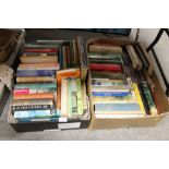 TWO TRAYS OF BRITISH TRAVEL BOOKS ETC