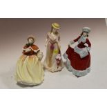 THREE ROYAL DOULTON PRETTY LADIES FIGURINES