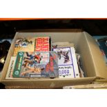 A LARGE BOX OF BOOKS - MAINLY WESTERNS INCLUDING ZANE GREY