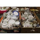 TWO TRAYS OF CERAMICS & CHINA TO INC WEDGWOOD, ROYAL WORCESTER, ROYAL ALBERT ETC