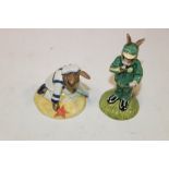 TWO BOXED ROYAL DOULTON BUNNYKINS FIGURES OF THE YEAR - 'SAILOR' 1977 + 'STOPWATCH' 2002, BOTH