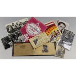 A SELECTION OF SPEEDWAY AND ENTERTAINMENT RELATED MEMORABILIA, to include a signed theatre