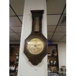 AN OAK BAROMETER A/F