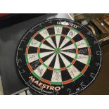 A 'MAESTRO' DARTBOARD BY UNICORN ENGLAND, with various autographs