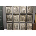 A SET OF TWELVE FRAMED ENGRAVINGS, PORTRAITS FOR EVERY MONTH OF THE YEAR