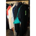 A QUANTITY OF LADIES VINTAGE CLOTHING, various style and periods, to include a pair of Givenchy