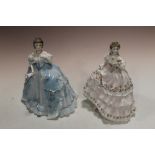 TWO ROYAL WORCESTER LADY FIGURES