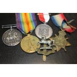 A SELECTION OF FIRST WORLD WAR MEDALS ETC