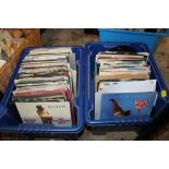TWO BOXES OF MOSTLY 60'S/70'S SINGLES TO INCLUDE QUEEN, BOB DYLAN, STATUS QUO ETC