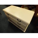 A LAURA ASHLEY STYLE LOW CABINET