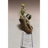 A PEGGY DAVIES LIMITED EDITION FIGURE ' THE BATHER', number 100 of 150, complete with certificate, H