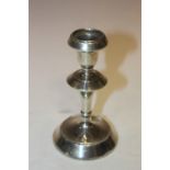 A HALLMARKED SILVER CANDLESTICK