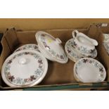 A TRAY OF ROYAL DOULTON CAMELOT DINNERWARE