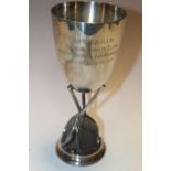 A SILVER PLATED ROTHERHAM YMCA TENNIS CUP