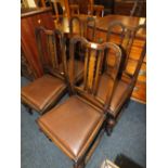 A SET OF FOUR 1920S / 30S DINING CHAIRS