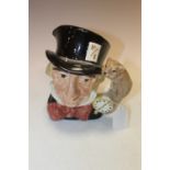 A ROYAL DOULTON CHARACTER JUG 'THE MAD HATTER' D 6598, large size, H 19.5 cm