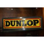 A LARGE VINTAGE ILLUMINATING 'DUNLOP' SIGN