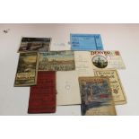 A BAG OF VINTAGE MAPS AND EPHEMERA