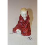 A ROYAL DOULTON FIGURE 'THIS LITTLE PIG' HN 1793 - RED BLANKET, printed and painted marks to base, H