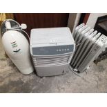 A DEHUMIDIFIER, A/C UNIT AND AN OIL HEATER (3)