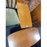 TWO RETRO TEAK COFFEE TABLES TOGETHER WITH A RETRO TEAK NATHAN LOW CORNER UNIT (3)