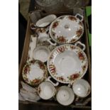 A TRAY OF ROYAL ALBERT OLD COUNTRY ROSES