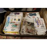 A BOX OF ASSORTED VINTAGE SEWING PATTERNS