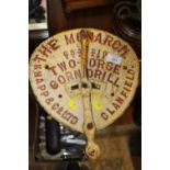 A VINTAGE CAST 'THE MONARCH' SIGN