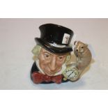 A ROYAL DOULTON CHARACTER JUG 'THE MAD HATTER' D 6602, small size, H 12 cm