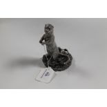 A COMYNS STERLING SILVER STANDING OTTER