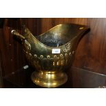 A BRASS COAL BUCKET