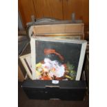 A BOX OF ASSORTED PICTURE FRAMES