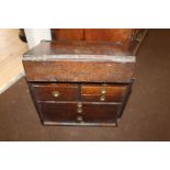 A BRASS BOUND WOODEN EIGHT DRAWER CHEST WITH LOCKABLE LID CONTAINING VARIOUS ENGINEERING TOOLS AND